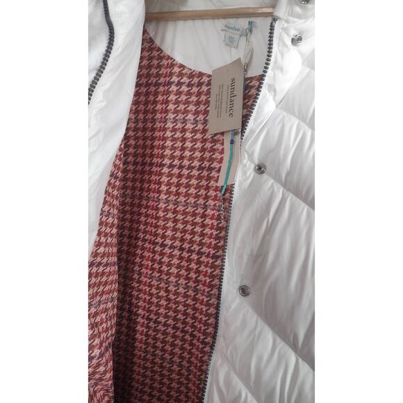 Sundance White Quilted Puffer Trench Coat Hooded Size XXL NWT - Picture 15 of 16